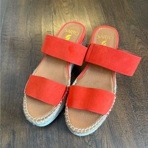 Red Sarto Espadrille Sandals